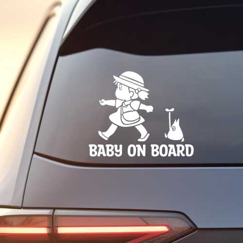 My Neighbor Totoro Baby on Board Vinyl Waterproof Car Window Decal