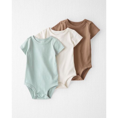 Baby 3-Pack Organic Cotton Bodysuits - NB - Multi