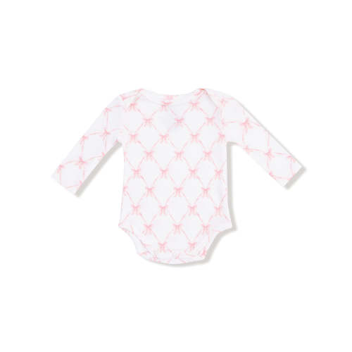 Long Sleeve Bodysuit, Ribbon Bow Trellis