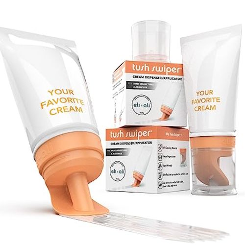 Eli & Ali Tush Swiper - Diaper Rash Cream & Butt Paste Applicator - Universal Fit for Most Diaper Creams | Mess-Free & Hygienic Alternative to Cream Spatula - Carry Less Baby Gear - Orange, 2 Pack - Pack of 2