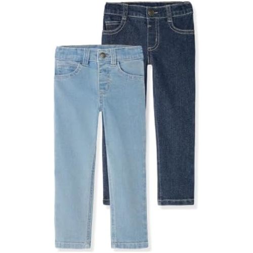 Garanimals Baby & Toddler Unisex Straight-Leg Jean, Size 0-6 Years, 2-Pack