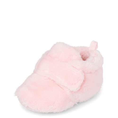 Baby Girls Faux Fur Booties - Pink