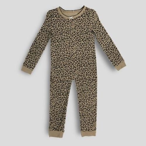 Milkberry Soft Bamboo Pajamas Toddler Pajama Set for Girls w/ Matching Socks in Pink Flower Art Pattern - Size 12 Months