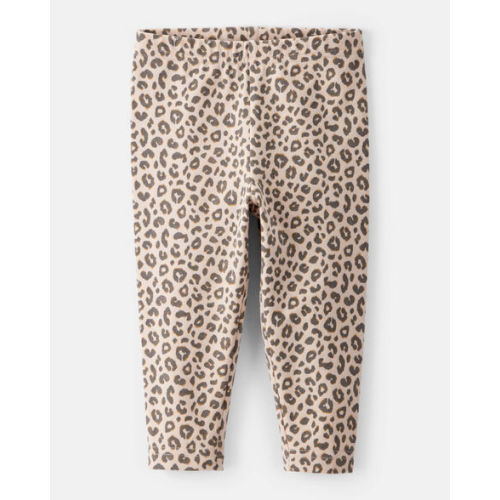 Baby Girl Cotton Leopard Stretch Leggings - Brown - Carter's | Carter's