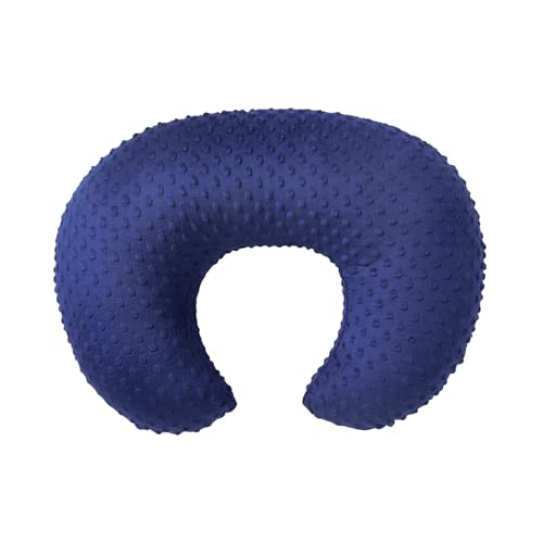 Nursing Pillow for Breastfeeding and Bottle Feeding More Support for Mom and Baby,Soft Newborn Nursing Baby Pillow, Machine Washable (Dark Blue)