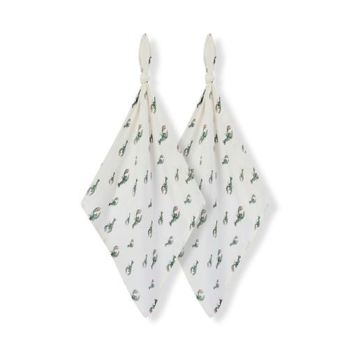 Mint Lobster Bamboo Two-Piece Burp Cloth Set