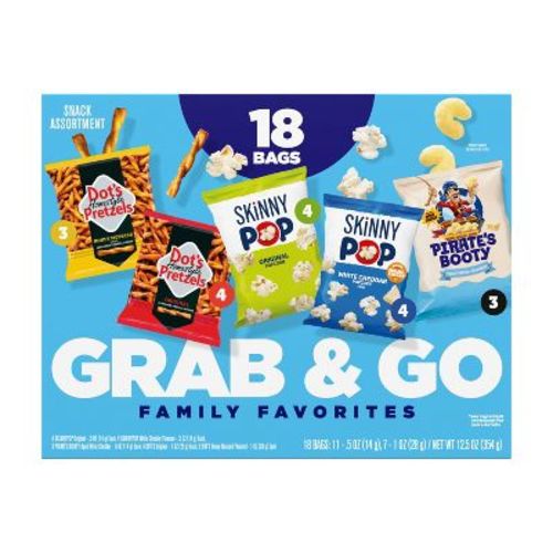 Grab & Go Favorites Multipack Snacks - 12.5oz/18ct: Original, Honey Mustard, White Cheddar