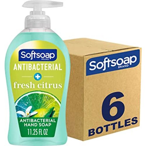 Softsoap Antibacterial Liquid Hand Soap, Fresh Citrus Scent Hand Soap, 11.25 Ounce, 6 Pack