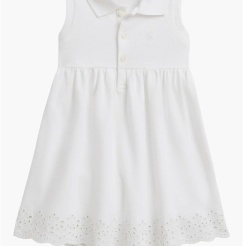 Stretch Mesh Sleeveless Polo Dress & Bloomers Set