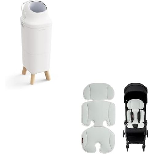 Momcozy Diaper Pail with Patented Triple-Seal Odor Control and Stroller Cooling Pad