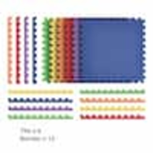 Norsk Rainbow 24 in. x 24 in. x 0.47 in. Foam Interlocking Floor Mat (6-Pack) 241647