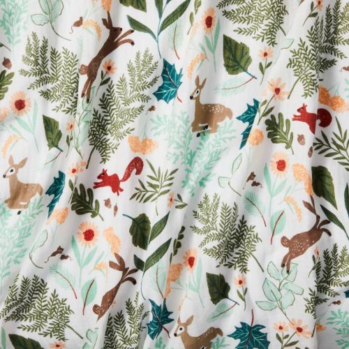 Muslin Swaddle Blanket Fauna - Pink/Green/Tan - Cloud Island™
