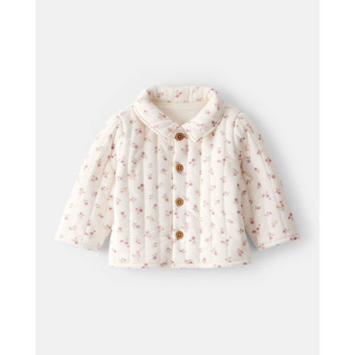 Baby Girl Floral Quilted Sweater - Cream - Carter's | Carter's