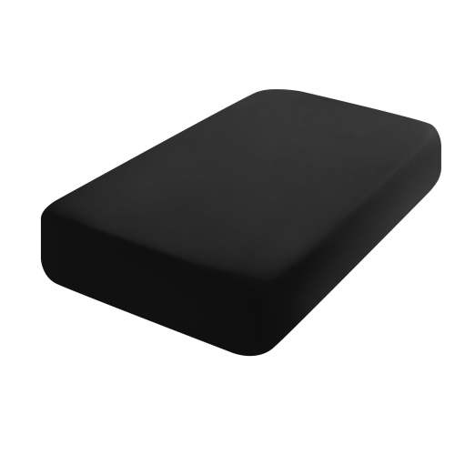 Flxxie Brushed Microfiber Fitted Crib Sheets for Boys and Girls, Super Soft Fitted Elastic Toddler Bed Crib Mattress Sheets, 28 x 52 Inches, Black