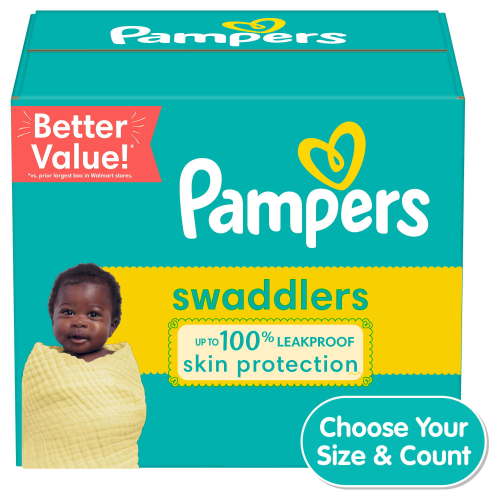 Pampers Swaddlers New & Improved Diapers, Size Newborn, 136 Count
