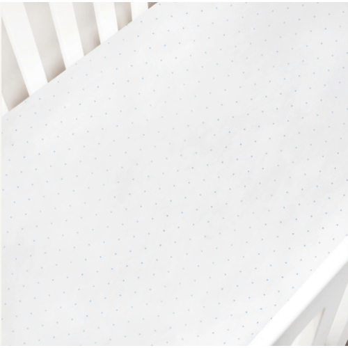 Classic Polka Dot Crib Sheet - Blue
