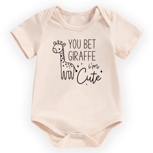 hrcfbk Newborn Baby Boys Girls Clothes Cute Funny Bodysuit Rompers Newborn Baby Announcement Coming Home Outfit