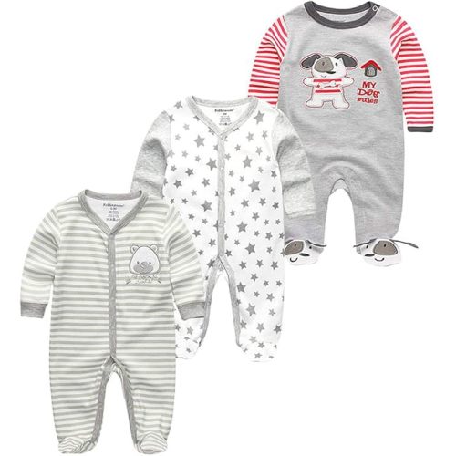 Kiddiezoom Baby and Toddler Boys'Snug Fit Footed One-Piece Romper Jumpsuit Cotton Cotton Footed Outfit