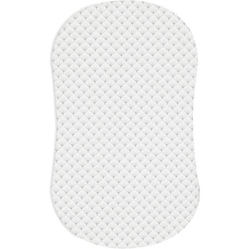 HALO BassiNest Fitted Sheet – 100% Cotton, Soft and Breathable Bassinet Sheet for Babies, 30” x 16” Pre-Shrunk Sheet, Pebble