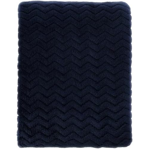 CREVENT 30''X40'' Soft Cozy Warm Baby Blankets for Boys Girls Solid Color - All Season Use - Newborn Essentials (Wave Dark Blue/Navy)