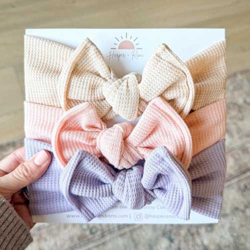 Newborn / Baby Headbands, Oversized Bow or Top Knot Options (Spring Easter Solids)