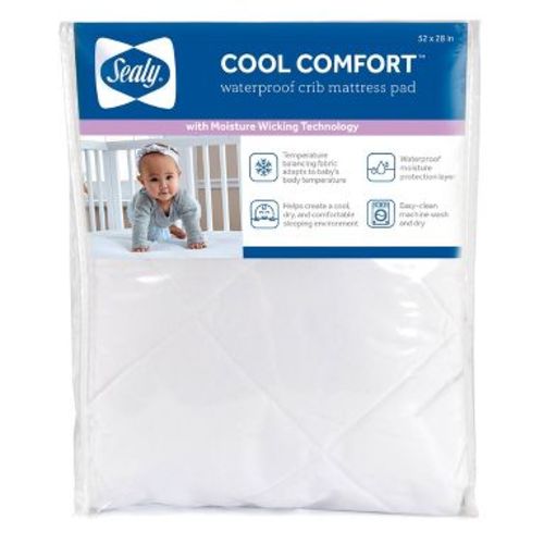 Sealy Cool Comfort Waterproof Crib & Toddler Mattress Pad