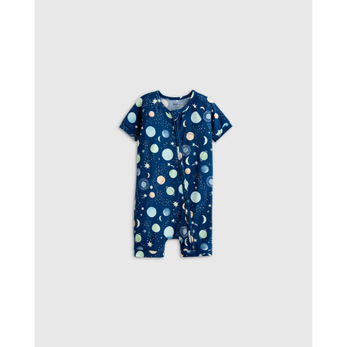 Bamboo Shortie Onesie Pajama - Baby in Celestial Dreams