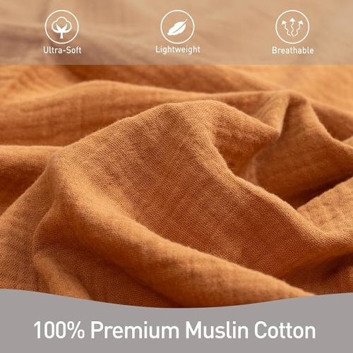 Lot de 3 couvertures d'emmaillotage en mousseline pour nouveau-né, respirantes et douces, grande taille de 96,5 x 101,6 cm, langes pour rots, articles essentiels pour la fête infantile, cadeau pour