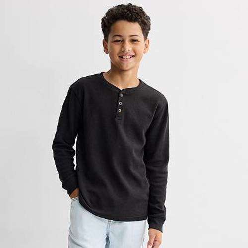 Boys 8-20 Sonoma Goods For Life® Long Sleeve Thermal Henley in Regular & Husky