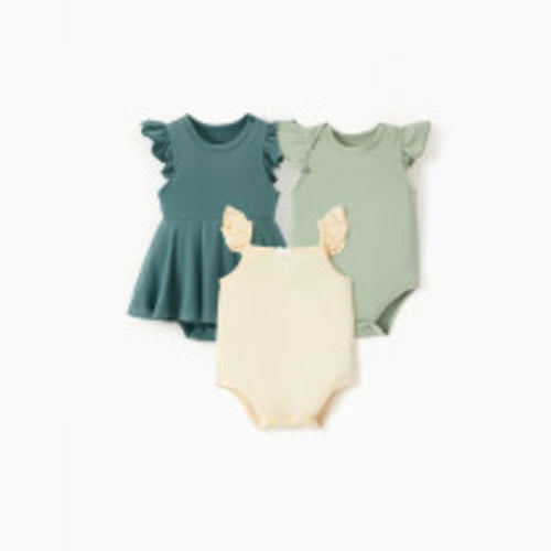 Bamboo Bodysuits 3 Pack - Green