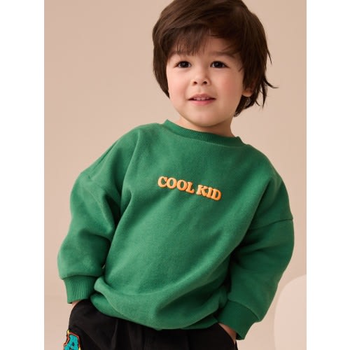 Green/Orange All-Over Print Crew Neck Sweatshirt (3mths-7yrs)
