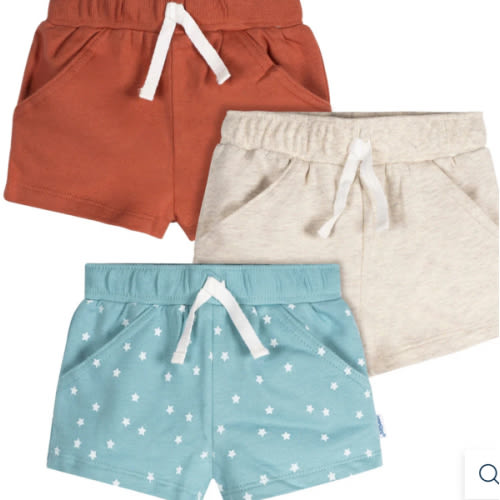 3-Pack Baby Neutral Stars Shorts – Gerber Childrenswear