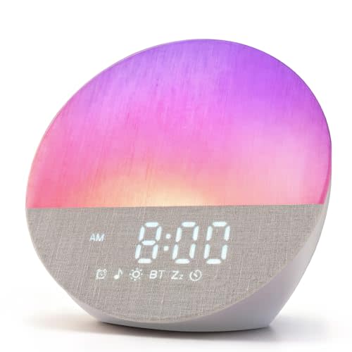 Alarm Clock Fabric Sunrise Alarm Clock for Heavy Sleeper 30 Sounds 17 Light