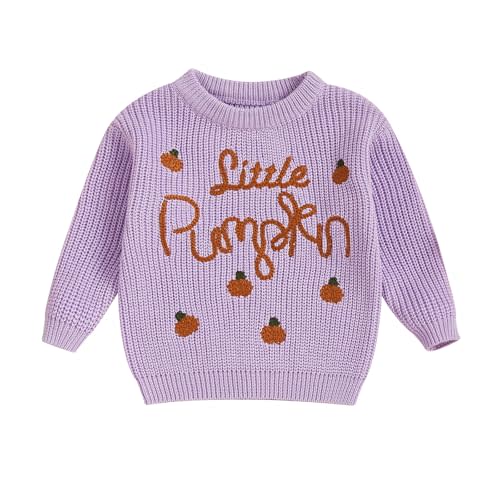 Baby Halloween Outfit Newborn Boy Girl Cute Pumpkin Embroidered Oversized Sweater Infant Fall Winter Clothes