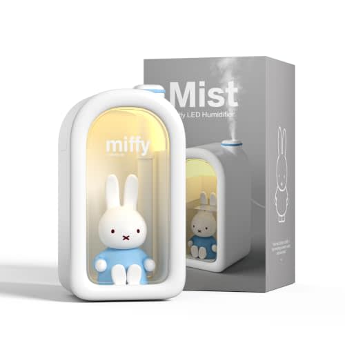 Mipow X Miffy Cool Mist Humidifier - Ultrasonic Quiet, Mini Cute Humidifier with Night Light, 380ml Humidifiers for Bedroom/Babies Nursery/Office