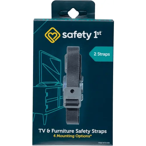 Safety 1st TV & Furniture Safety Straps, Black, Multi, 2 Straps(Pack of 1)