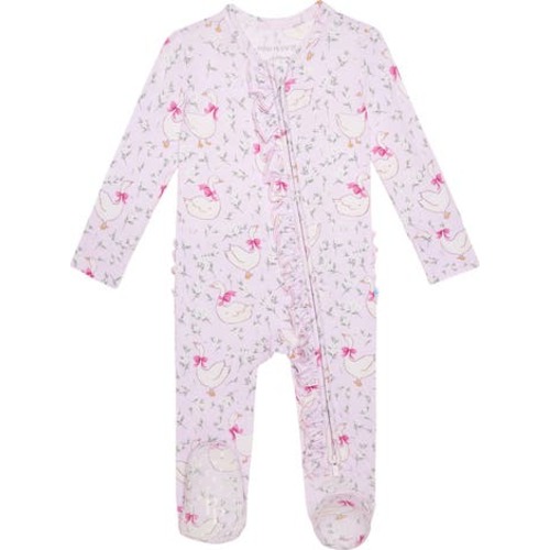 Ruffle Zip Footie, Newborn