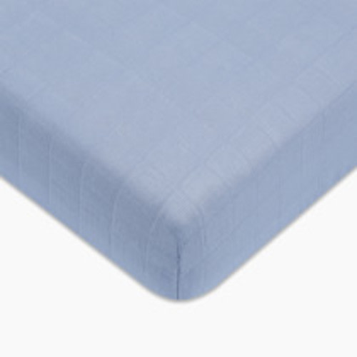 Color: Dewdrop Babyletto Crib Sheet in GOTS Certified Organic Muslin Cotton
