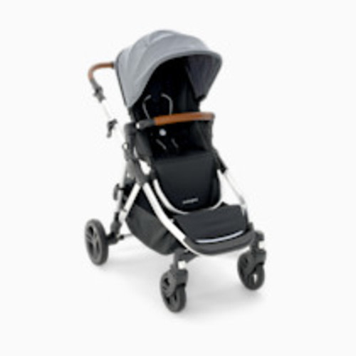 Mockingbird Single-to-Double Stroller 2.0 - Heather Grey Canopy With Penny Leather