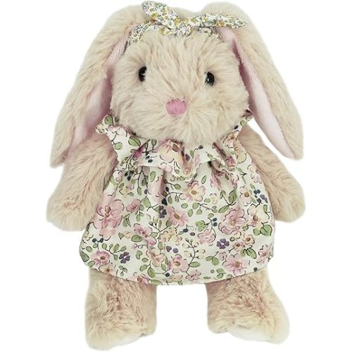 MON AMI Grace Bunny Stuffed Animal – 8-Inch Dressed Bunny Toy | Soft & Cuddly Huggable Rabbit Plush Toy | Adorable Nursery Décor for Kids of All Ages Easter Basket Present
