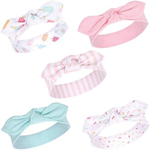 Hudson Baby Cotton and Synthetic Headbands, Size 0-24 Months