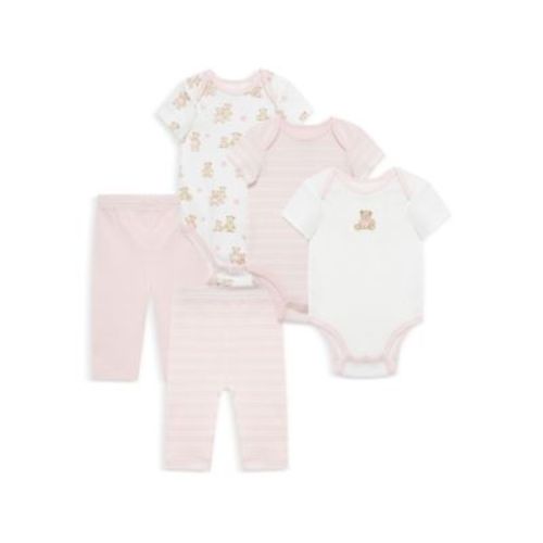 Girls' 5 Piece Bears Bodysuit Pant Set - Baby