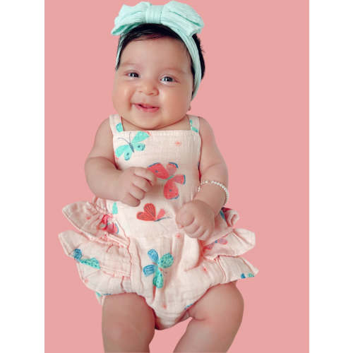 Whimsical Butterflies / Muslin Ruffle Sunsuit