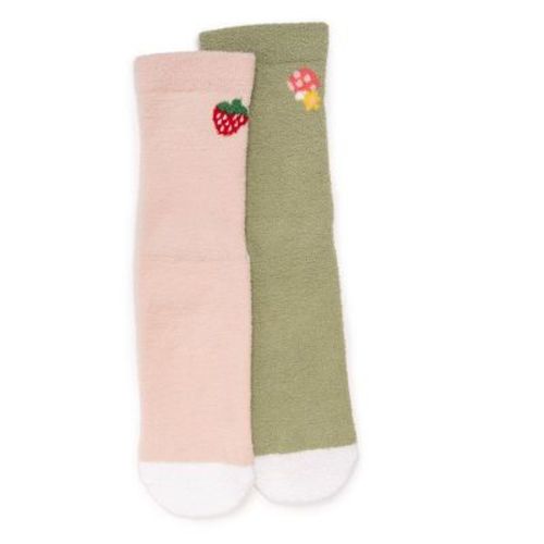Muk Luks Women's 2 Pack Cozy Compression Socks with Gripper