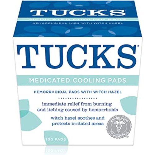 TUCKS Medicated Cooling Pads 100 Count (Pack of 3)