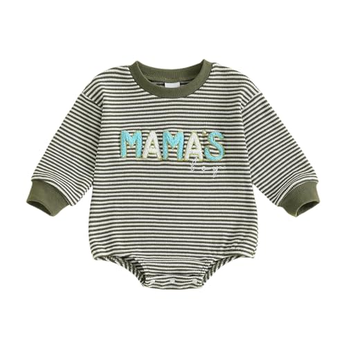 St Patricks Day Baby Boy Outfit Newborn Waffle Shamrock Onesie Sweatshirt Bubble Romper Top Infant Spring Clothes