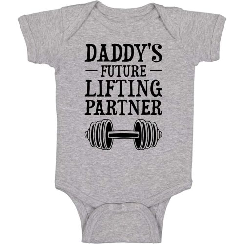 Daddy's Future Lifting Partner - Funny Baby Essentials Bodysuit - Newborn Boy Girl Clothes