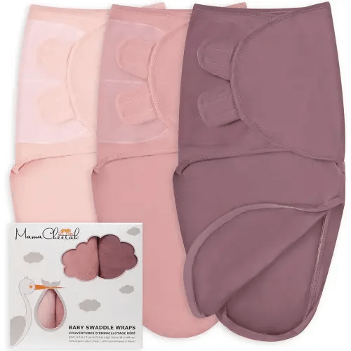 Mama Cheetah Baby Swaddle Blanket with Zipper, Newborn Swaddle Sack, Baby Swaddles Sleep Sack 0-3 Months, Baby Swaddle Wrap for Baby Girl