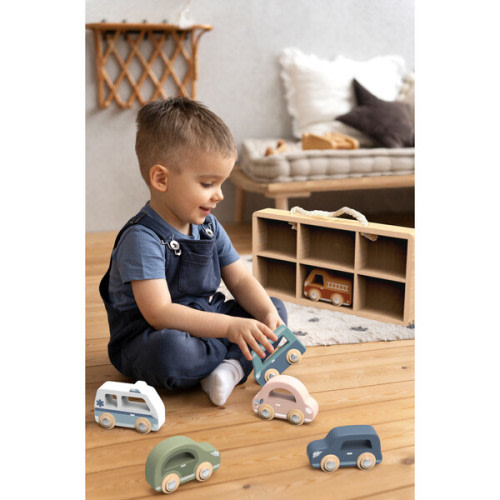 Car Display case w/ 6 vehicles - Speedy Monkey | Maisonette