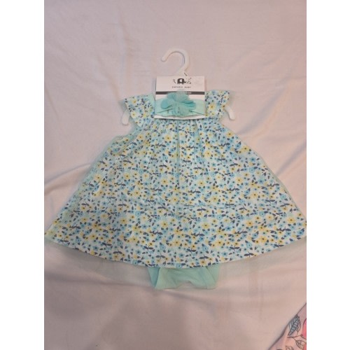 Emporio Baby dress w/ headband attached diaper cover 3-6 M NWT Spring Chiffon